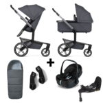 Kinderwagen Joolz Day5 Stone Grey + Autostoel Joolz x Maxi-Cosi, Slide Tech Base&Accessoires