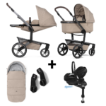 Kinderwagen Joolz Day5 Sandy Taupe + Autostoel Maxi-Cosi Pebble 360 Pro2 Slide Tech, Base&Accessoires