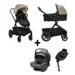 SET | Kinderwagen Nuna Demi Grow Timber Incl. Autostoel Nuna Pipa Next&Base Nuna 360 System