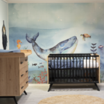 Babykamer Morris Oak met Bedzijde (Ledikant + Commode)