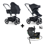 Kinderwagen Easywalker Harvey5 Midnight Black + Autostoel Jacky Pro 360°&Base