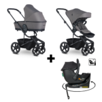 Kinderwagen Easywalker Harvey5 Pebble Grey + Autostoel Jacky Pro 360°&Base