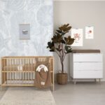 Babykamer Finori Göteborg Wit/Naturel (Ledikant + Commode)