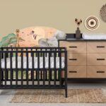 Babykamer Venice Fishbone Luxe Black (Ledikant + Commode)