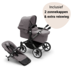 Kinderwagen Bugaboo Donkey5 Twin Designed - Black/Grey Melange
