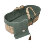 Wieg Mozes Funnababy Incl. Bekledingset Muslin Luxe Green