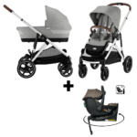Kinderwagen Cybex Gazelle S Stone Grey/Mid Grey + Autostoel Jacky Pro 360° Dark Taupe&Base