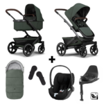 Kinderwagen Joolz Geo³ Forest Green + Autostoel Cloud T, Base&Accessoires
