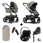 Kinderwagen Joolz Geo³ Sage Green + Autostoel Cloud T, Base&Accessoires