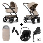 Kinderwagen Joolz Geo³ Sandy Taupe + Autostoel Cloud T, Base&Accessoires