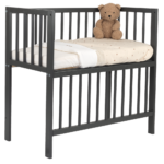Wieg Co-Sleeper Bedside Open 40x80 Warm Grey