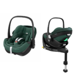 Set | Autostoel Maxi-Cosi Pebble 360° Pro Slide Tech Green met Isofixbase Pro Slide Tech