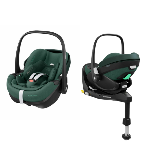 Set | Autostoel Maxi-Cosi Pebble 360° Pro Slide Tech Green met Isofixbase Pro Slide Tech - Afbeelding 1