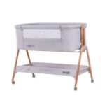 Co-Sleeper Chipolino Wieg Sweet Dreams Grey/Wood Incl. Wielen