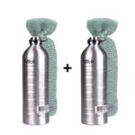 Set | Kruik Tryco Aluminium 2st. met Kruikenzak Jollein Ash Green 2st.