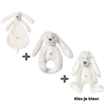 Set | Knuffeldoekje Happy Horse Rabbit Richie + Rammelaar + Knuffel 38cm | Kies je kleur