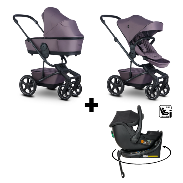 Kinderwagen Easywalker Harvey5 Premium Granite Purple + Autostoel Jacky Pro 360°&Base - Afbeelding 1