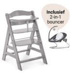 Kinderstoel Hauck Alpha+ Grey met 2-in-1 Bouncer