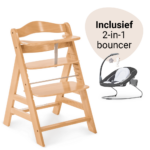 Kinderstoel Hauck Alpha+ B Natural met 2-in-1 Bouncer