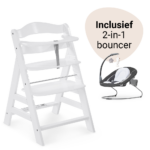 Kinderstoel Hauck Alpha+ White met 2-in-1 Bouncer
