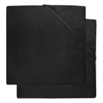 Hoeslaken Boxmatras Jollein 75x95 Jersey Black  2-pack