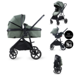 Kinderwagen Novi Baby® Jaxx V2 3-in-1 Green Melange met Isofixbase