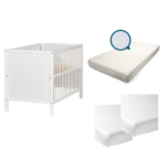 SET | Ledikant Anett Gesloten Wit 60x120 incl Airflow Pro Matras&Hoeslakens