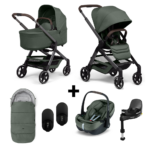 Kinderwagen Joolz Hub2 Forest Green + Autostoel Joolz x Maxi-Cosi, Slide Tech Base&Accessoires
