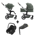 Kinderwagen Joolz Hub+ Marvellous Green incl. Autostoel Maxi-Cosi CabrioFix met Base