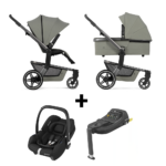 Kinderwagen Joolz Hub+ Sage Green incl. Autostoel Maxi-Cosi CabrioFix met Base