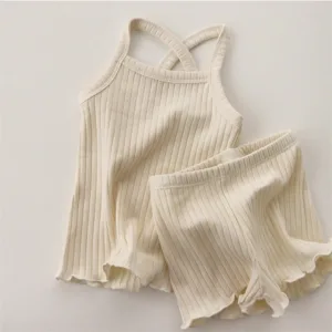 Sweet Dreams™ - Comfortabele Nachtrust - Kinder Pyjama Set Licht Beige / 100 (3-4 jaar) | Educatief Speelgoed