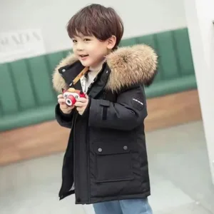 Mini Fashion™ -  Waterdicht&Warm - Winterjas Zwart / 150 (9-10 jaar) | Educatief Speelgoed