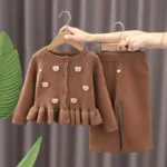 Mini Fashion™ - Tweedelige Winter Set met Beertjes 104 (4 jaar) | Educatief Speelgoed