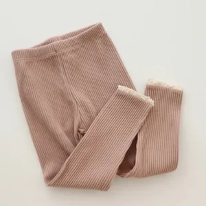 Mini Fashion™ - Zacht&Comfortabel - Ribstof Legging Roze / 66 (0-6 maanden) | Educatief Speelgoed