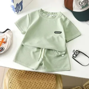 Mini Fashion™ - Zacht&Comfortabel - Top&Short Set Groen / 120 (4-5 jaar) | Educatief Speelgoed