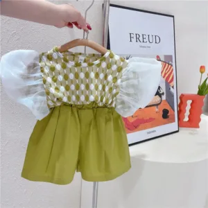 Mini Fashion™ - Trendy&Stijlvol - Zomerset Groen Wit / 110 (5 jaar) | Educatief Speelgoed