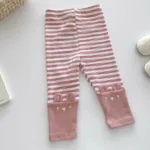 Mini Fashion™ - Zacht Voor De Huid - Kinder Legging Roze - Strepen / 74 (6-9 maanden) | Educatief Speelgoed
