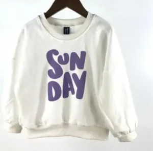 Mini Fashion™ - Leuke Printen - Trui Wit / 80 (1 jaar) | Educatief Speelgoed