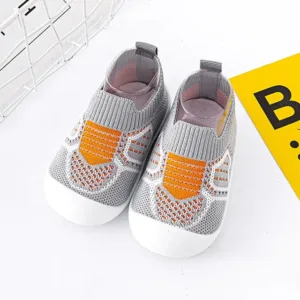 Mini Fashion™ - BabyGrip - Antislip Schoenen Grijs / 19 (6-12 maanden) | Educatief Speelgoed