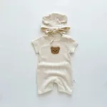 Mini Fashion™ - Zachte Katoen - Zomer Jumpsuit Beige / 90 (12-24 maanden) | Educatief Speelgoed
