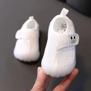 Mini Fashion™ - Ademende Netstof - Kinder Schoentjes Wit / 13 cm (2-2.5 jaar) | Educatief Speelgoed