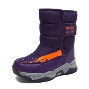 Mini Fashion™ - Zachte Pluche Voering - Winterlaarzen Paars / 33 (7-8 jaar) | Educatief Speelgoed
