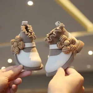 Mini Fashion™ - Stijlvol&Comfortabel - Meiden Laarzen Wit / 22 (1-2 jaar) | Educatief Speelgoed