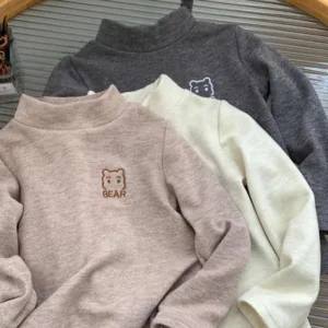 Mini fashion™ - Bear - Fleece Shirt Khaki / 120 (5 jaar) | Educatief Speelgoed