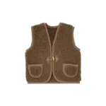 Mini Fashion™ - Warme Stof - Bodywarmer Vest Bruin / 98 (2-3 jaar) | Educatief Speelgoed