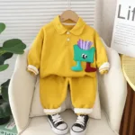 Mini Fashion™ - Schattige Frietjes - Tweedelige Outfit Geel / 104 (4 jaar) | Educatief Speelgoed
