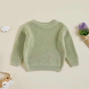 Mini Fashion™ - Zacht&Comfortabel - Gebreide Kinder Trui Groen / 120 (3-4 jaar) | Educatief Speelgoed