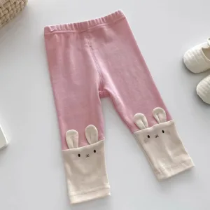 Mini Fashion™ - Zacht Voor De Huid - Kinder Legging Roze / 80 (9-12 maanden) | Educatief Speelgoed