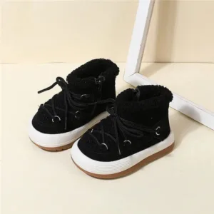 Mini Fashion™ - Anti-slipzolen - Winter Laarzen Zwart / 28 (6-7 jaar) | Educatief Speelgoed