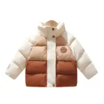 Mini Fashion™ - Ademend&Warm - Winterjas Wit/Rood / 104 (3-4 jaar) | Educatief Speelgoed